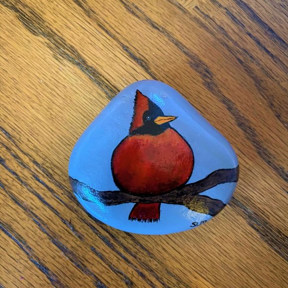 Hand Painted Red Cardinal - Picture 2 of 3